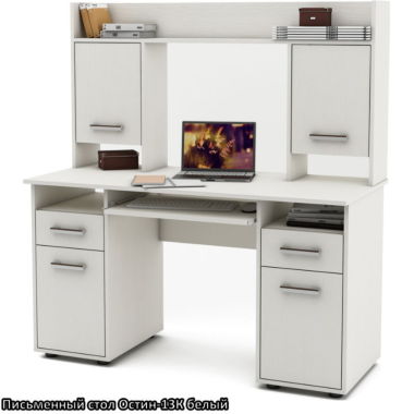 Письменный стол Остин-13К двухтумбовый с надстройкой
