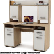 Письменный стол Остин-13К двухтумбовый с надстройкой