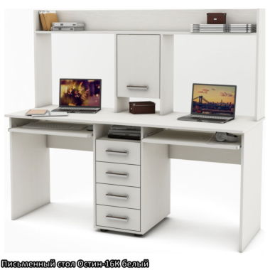 Письменный стол Остин-16К для двоих с надстройкой