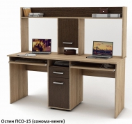 Письменный стол Остин-15К для двоих с надстройкой