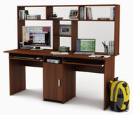Письменный стол Лайт-10К для двоих с надстройкой